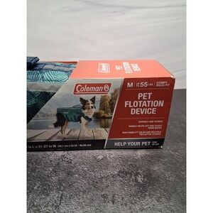 Coleman Dog Flotation Vest Up To 55 lbs High Visibility Water Safety Size Medium